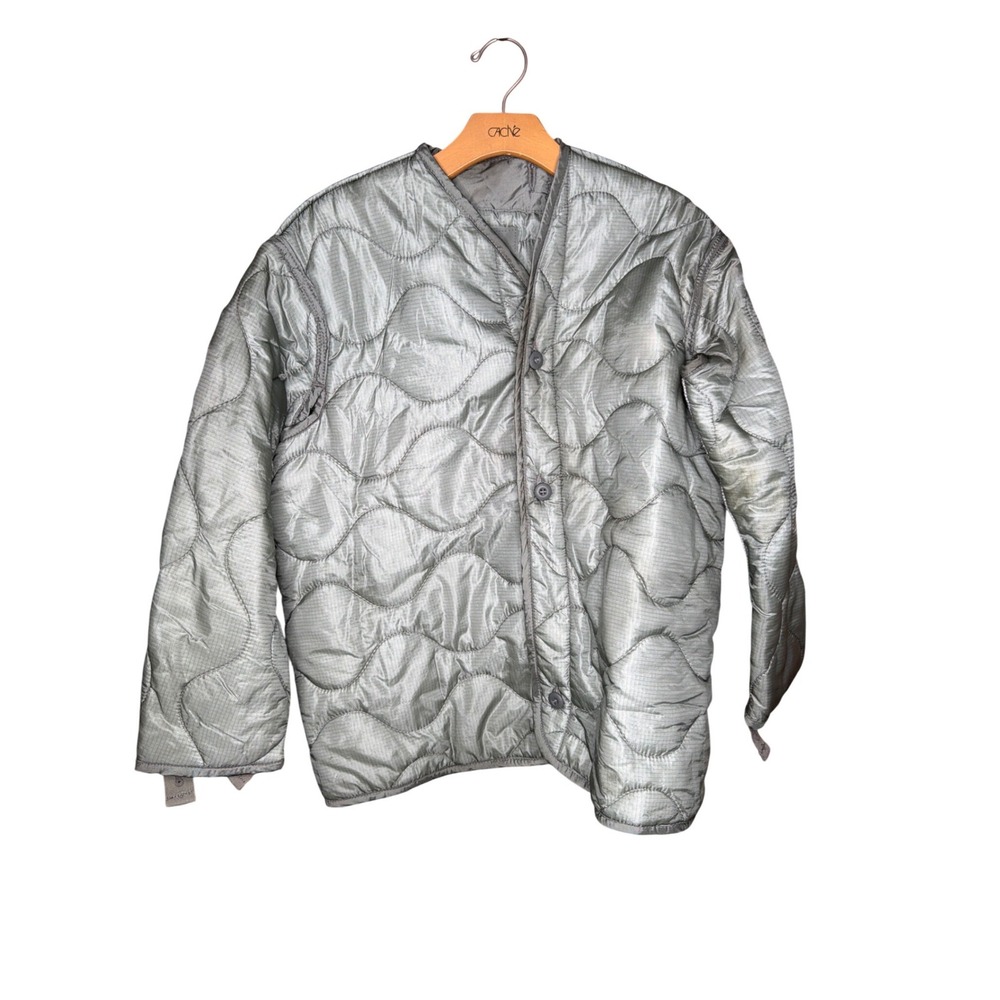 US Military M-65 Field Jacket Liner Small Quilted ColdWeather Coat Foliage Green